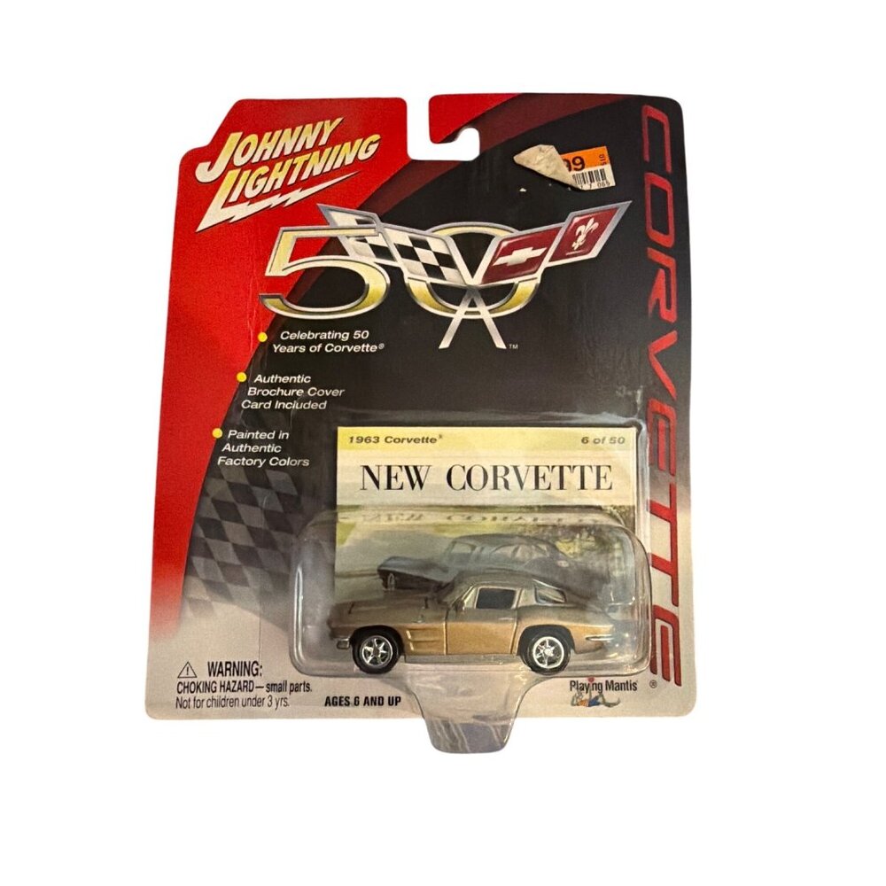 Johnny Lightning 1963 Corvette Diecast Model Gold 6 Of 50 Celebrating 50 Years A